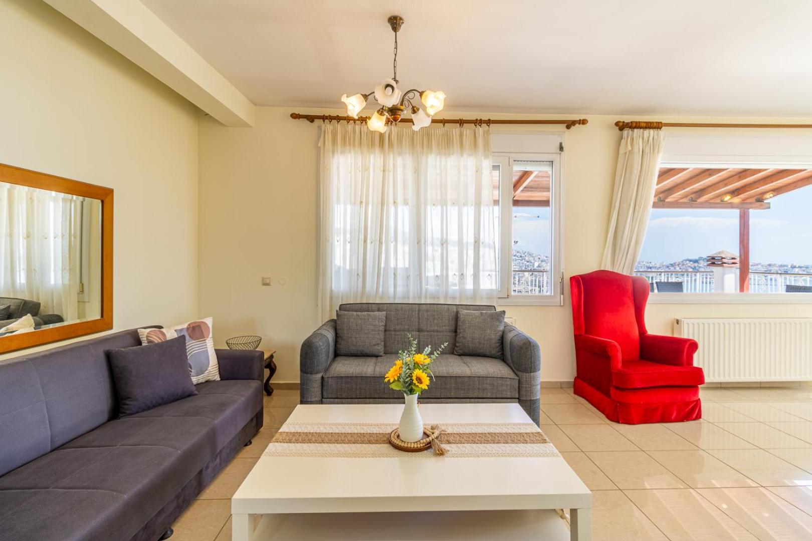 Finas Penthouse,Private Terrace,Great View,Mins From Sea Daire Kavala Dış mekan fotoğraf